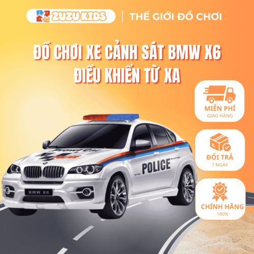Xe Oto Đồ Chơi Cảnh Sát BMW X6 Điều Khiển Từ Xa
