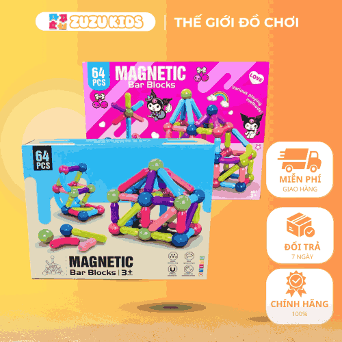 Bộ đồ chơi nam cham xếp hình 64 chi tiết