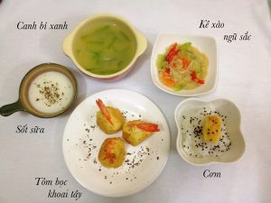 Thực đơn cho bé 2 tuổi