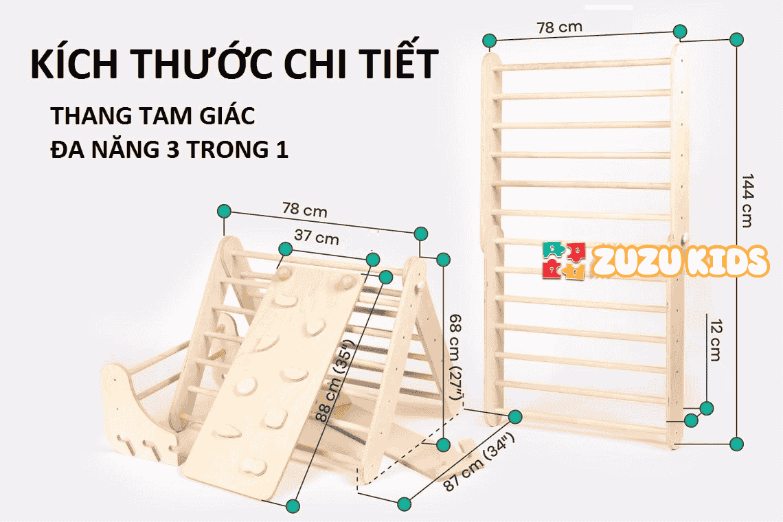 Thang treo đồ chơi vận động ngoài trời tự làm cho bé